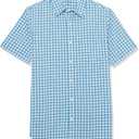 2 x Amazon Essentials Men's Slim-Fit Short-Sleeve Poplin Shirt (Blue, L)