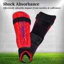 Vizari Soccer Shin Guards with Ankle Protection for Kids, Youth & Adult Sizes - Lightweight & Durable Shinguards for Boys, Girls, Toddlers (Ages 3+) (XX-Small, Red)