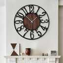 Vintage Large Silent Battery Operated Analog Clocks for Wall Decor, 20 IN