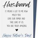 Ithmahco Fathers Day Card from Wife, Fathers Day Card for Husband, Gifts For Husband, Funny Dads Father Days Gifts, Set Of 3