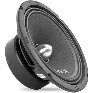 NVX® VPRO8BM 8" Premium Loudspeaker, 500W Max (250W RMS), 4-Ohm, 1.5" Voice Coil, Pro Audio Midrange with Bullet Aluminum Phase Plug, Easy to Install in Cars/Trucks/Doors (1-Speaker)