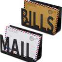 2 Pcs Mail Bill Organizers Holders for Desk Mail Holder Countertop Hollow Sorter Letter Decorative Bill and Desk Vertical Envelope Holder