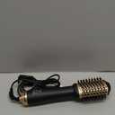 Hair Dryer Brush Blow Dryer Brush in One, 4 in 1 Hair Dryer and Styler Volumizer with Oval Barrel, Professional Salon Hot Air Brush for All Hair Types, Gold