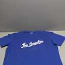 Mens Los Angeles Classic Baseball Crew Neck Tee T-Shirt (Men, M, Los Angeles Blue)