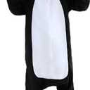 Unisex Kids Onesie, Flannel Cosplay Animal Costume Halloween Onesie Pajamas Home Clothing (6-8 Years, Panda-1)