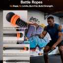 VividPulse 2PCS Weighted Ropeless Battle Ropes for Home Gym - Portable & Quiet Training Rope for HIIT, Strength & Low-Impact Cardio - Full Body Workout Equipment for Men & Women