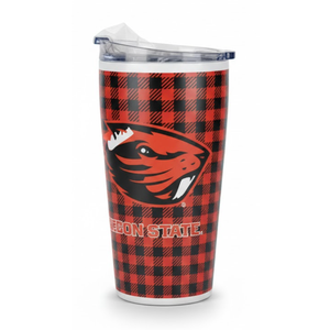 Oregon State Plaid Tumbler