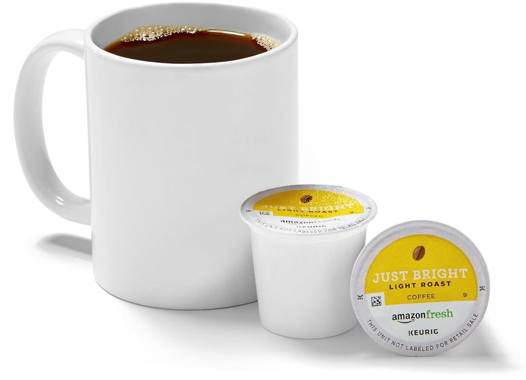 AmazonFresh 80 Ct. K-Cups, Just Bright Light Roast, Keurig K-Cup Brewer Compatible