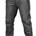 HYCOPROT Men's Hiking Pants Ripstop Water Repellent Lightweight Casual Cargo Pants Quick Dry Army 10 Pockets Work Trousers (38 Regular, Black)