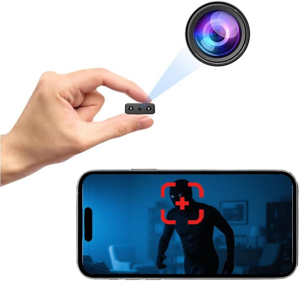 Mini Spy Camera Wireless Hidden, WiFi Home Security Cam HD1080P Small Surveillance Camera Nanny Cams,Remote Viewing,Clear Night Vision, Motion Detection