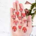 Penitue Resin Gem Molds, Multi-Purpose Silicone Molds Round Heart Teardrop Shape Resin Jewelry Making Kits for Earrings, Necklace, Pendants, Crafts