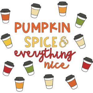 2 x AnyDesign 50Pcs Fall Letter Coffee Cup Cutouts with 100Pcs Glue Points Pumpkin Spice & Everything Nice Cardboard Cut-Outs Muticolor Coffee Cup Paper Cutting for Office Home Autumn Theme Party Decor