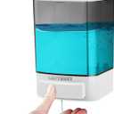 Manual Soap Dispenser Kitchen Bathroom 33.8oz/1000ml Wall Mounted Hand Commercial Soap Dispenser for Liquid Containers Shampoo Gel Chamber Plastic (Black)