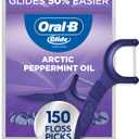 Oral-B Glide Peppermint Dental Floss Picks with Arctic Peppermint Oil Flavor, 150 Picks