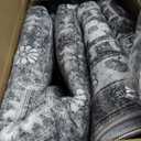 Rugland 5x7 Area Rugs - Stain Resistant Washable Rug, Anti Slip Rugs for Living Room, Vintage Tribal Area Rugs(TPR07-Grey, 5'x7')