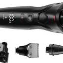 Cordless Electric Razor for Men: 3-in-1 Shaver for Beard/Nose/Sideburns - Turbo Speed & Precision Blades - IPX7 Waterproof Travel Kit Satin Black