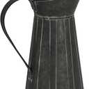 Rustic Vase, Metal Milk Jug Vase, Farmhouse Galvanized Flower Vase for Home, Kitchen, Bathroom