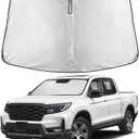 EcoNour Windshield Sun Shade Compatible for Honda Ridgeline 20172026 | Custom Fit Pickup Truck Front Window Sunshade | Foldable Heat & UV Reflective Sun Visor