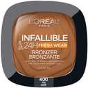 L'Oreal Paris Infallible Up to 24H Fresh Wear Soft Matte Longwear Bronzer. Waterproof, heatproof, Transfer, humidity and sweatproof, Tan, 0.31 oz