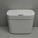 JOYBOS Trash Can with Lid Automatic Garbage Can, 3.8 Gallon Slim Small White Plastic Smart Trash Bin, Narrow Motion Sensor for Bedroom, Bathroom, Toilet Office