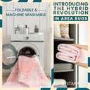 Istana 9x12 Area Rug - Pink 9 x 12 Area Rugs for Living Room - Foldable 9x12 Rugs for Bedroom/Living Room Rug - Stain Resistant Washable & Eco-Friendly Area Rugs
