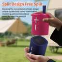 2 in 1 Magnetic Split Bluetooth Speaker, Color Blocking Waterproof Dual Splittable Portable Wireless Speaker 20W Loud Stereo Sound, Bluetooth V5.3, 24H Playtime, True Wireless Stereo for Home Outdoor