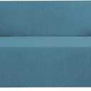 H.VERSAILTEX Stretch Sofa Covers Washable 3 Seat Couch Covers Sofa Slipcovers for Living Room Feature Thick Checked Jacquard Fabric with Elastic Bottom, Sofa Large - Storm Blue