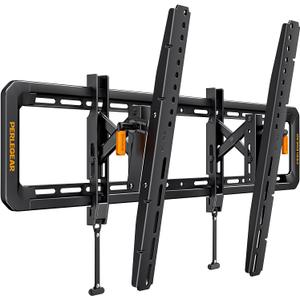 Perlegear Advanced Tilting TV Wall Mount, Pre-Assembled TV Mount for Most 42-90 inch TVs up to 150 lbs, 6-inch Arm Extension, 15 Full Tilt, Fits 24/16 Wood Studs, Max VESA 600x400mm