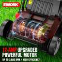 EWORK Electric Dethatcher and Scarifier 14-Inch 12 Amp 2-in-1 Lawn Dethatcher and Aerator with Collection Bag, Blade Replacement Without Tool, 5-Position Depth Adjustment for Gardening Care