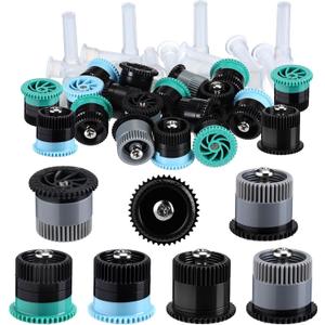 Honoson 16 Pcs Variable Arc Nozzle Radius High Efficiency Replacement Pop up Sprinkler Heads Compatible with Rainbird, Hunter, Orbit Pop-up Sprinklers(Green, Blue, Black,4/6/15/17 Van)