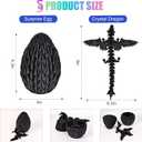 3D Printed Dragon Egg, Executive Desk Toys, Articulated Dragon, Fidget Toys Gifts for Easter Christmas Adults (Black)