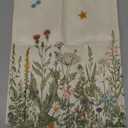 Artoid Mode Antique Herbs and Wild Flowers Summer Table Runner, Spring Fall Kitchen Dining Table Decoration for Home Party 13x72 Inch (Off White)