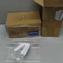 Divided Clear Plastic Organizer Bin with Hinge Lid, 8 Sections Tea Bag Storage Box for Kitchen, Snacks, Spice Packets,Pouches, Stackable Storage Bin