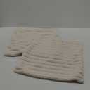 Pallene Faux Fur Plush Christmas Throw Pillow Covers 18x18 Set of 2, Luxury Soft Fluffy Striped Decorative Pillow Covers for Sofa, Couch, Living Room, Cream White