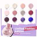 modelones Nail Polish Set 12 Colors Pearl White Nude Glitter Blue Pink Purple Quick Dry Mini Nail Lacquer Kit, Christmas Holiday Manicure Gifts for Women Girl Shimmer Home DIY Finger Toe Nail Art (A1-Winter Shine)