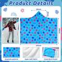 Hooded Towel Blue Cartoon Gifts 67 x 49 Inch Bath Towels Women Soft Plush Wrap Absorbent Warm Quick Drying Wrap for Beach Bath Swimming Pool Vacations
