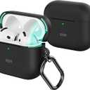 ESR for AirPods 4 Case, Compatible with Apple AirPods 4 Case (2024) (USB-C), Magnetic Lid, Full Drop Protection Cover with Carabiner, Cloud Series, Black