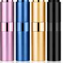 4PCS 8ML Refillable Perfume Atomizer Travel, Portable Mini Pocket Perfume Atomizer Bottle Spray for Women Mens Small Mister Spray Bottle for Travel Accessories