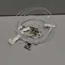 Dunzy 5 Pcs Picture Rail Hanging System Kit Picture Rail Hooks Molding Hangers with Invisible Nylon Cord and Adjustable Hooks for Exhibition, Art Gallery Supplies, White