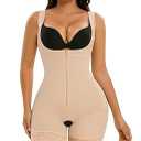 MERYOSZ Fajas Colombianas Shapewear for Women Tummy Control Bodysuit Faja Body Shaper with Zipper (Beige, Medium)