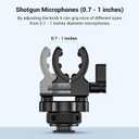 SmallRig Shotgun Microphone Holder (Cold Shoe), Built-in Soft Silicone, Bumps and Noises Absorption BSM2352