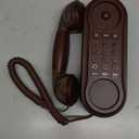 Sangyn Corded Phone Vintage Wood Grain Wall Phone, No AC Power Required, 3 Speed Dial Keys, Big Buttons, Loud Mechanical Ringer, Volume Control, Redial, Mute, Flash, Landline Phone for Home House