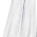 Jadive Women's Satin Half Slip Lace Long Underskirt Skirt Slip Long Slips for Dresses Lingerie Skirt (White), S
