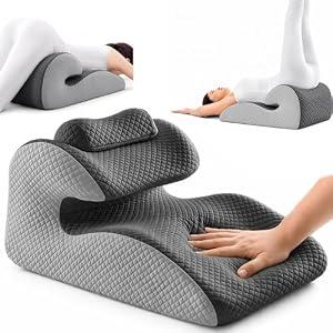 Intimacy Pillows for Couples, Romantic Wedge Pillow 27° Memory Foam Positioning Cushion, Ergonomic Sloped Support for Back, Hips & Waist, Romantic Pillow for Lounging, Reading & Relaxation (Gray)