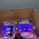 Fanwoli 23" Dance Bag with Garment Rack | Prism-Glowing Collection | Waterproof Iridescent Fabric | Ideal Competition Duffle Bag for Dancer Cheerleader Little Princess | Laser Purple