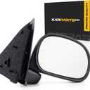 For Ford F-150 1997 98 99 00 01 2002 Door Mirror Passenger Side | Manual | Rectangular | Black | Pickup | Replacement For 1L3Z 17682 GAA | FO1321132