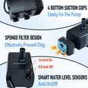 Automatic Small Sump Pump with Water Sensor, 8 FT Lift 74 GPH with 6 FT Tubing, 115/230V Mini HVAC Condensate Removal Pump with Float Switch for Dehumidifier, Air Conditioner, Hydroponic, Auto On Off