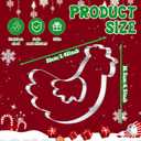Extra Large Chicken Cookie Cutter 7.48" Big Stainless Steel Chicken Cookie Cutter Farm Animal Biscuit Mold for Christmas Holiday DIY Baking Cake Fondant Pastry Bakeware Decoration