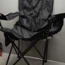 Coleman Portable Camping Chair with 4-Can Cooler, Cushioned Seat & Back with Side Pockets & Cup Holder, Carry Bag Included, Great for Camping, Tailgating, Firepits, Patio, & More (Black)