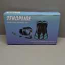 Zenoplige Mask Fins Snorkel Set, Snorkeling Gear for Adults, Panoramic View Snorkel Mask Anti-Fog, Adjustable Dive Flippers, Dry Top Snorkel and Travel Bag, Scuba Gear for Swimming Snorkeling Diving (Large-X-Large, Black)